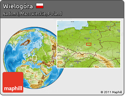 Physical Location Map of Wielogóra