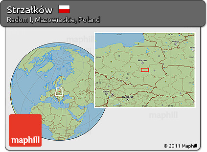 Savanna Style Location Map of Strzałków