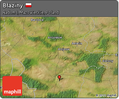 Satellite Map of Błaziny