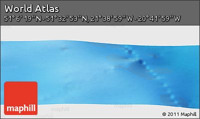 Shaded Relief Panoramic Map of the Area around 51° 19' 36" N, 21° 10' 29" W