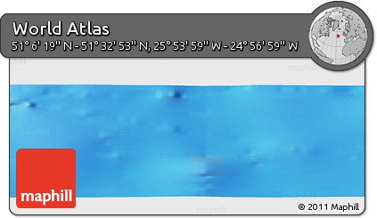 Physical Panoramic Map of the Area around 51° 19' 36" N, 25° 25' 29" W