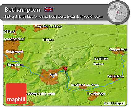 Physical 3D Map of Bathampton