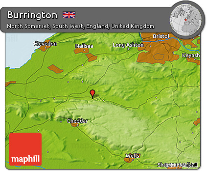 Physical 3D Map of Burrington