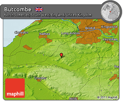 Physical 3D Map of Butcombe