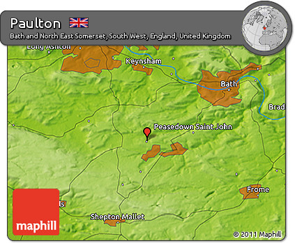 Physical 3D Map of Paulton