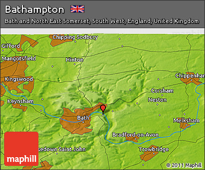 Physical 3D Map of Bathampton