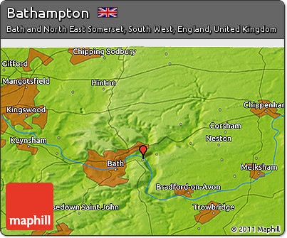 Physical 3D Map of Bathampton