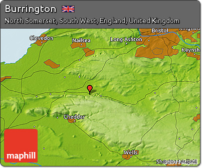 Physical 3D Map of Burrington