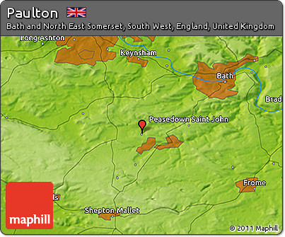 Physical 3D Map of Paulton