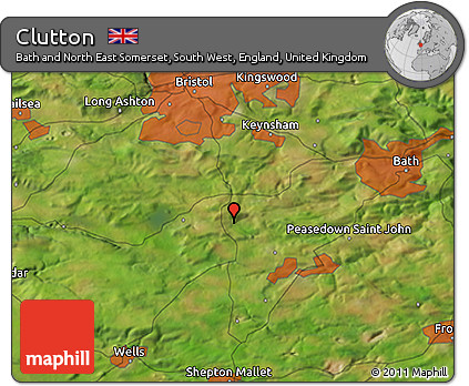 Satellite 3D Map of Clutton