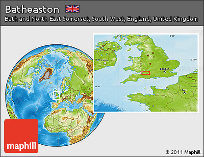 Physical Location Map of Batheaston