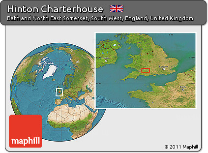 Satellite Location Map of Hinton Charterhouse
