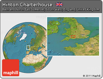 Satellite Location Map of Hinton Charterhouse