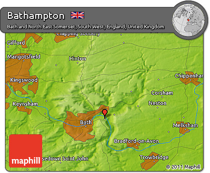 Physical Map of Bathampton