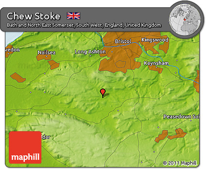 Physical Map of Chew Stoke