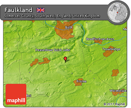 Physical Map of Faulkland