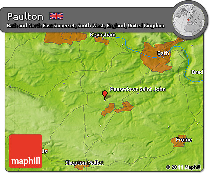 Physical Map of Paulton