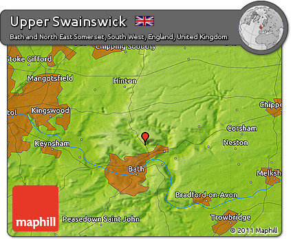 Physical Map of Upper Swainswick