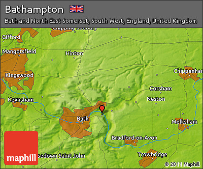 Physical Map of Bathampton