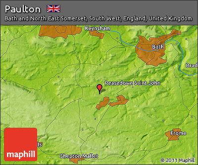 Physical Map of Paulton