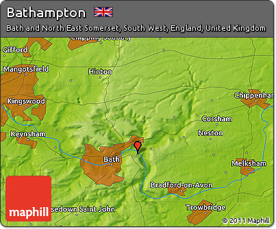 Physical Map of Bathampton