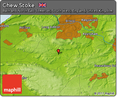 Physical Map of Chew Stoke