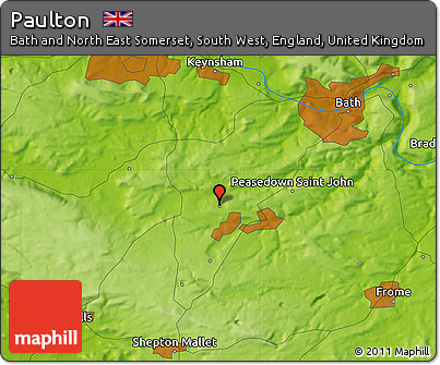 Physical Map of Paulton