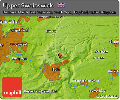 Physical Map of Upper Swainswick