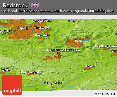 Physical Panoramic Map of Radstock