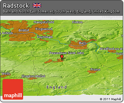 Physical Panoramic Map of Radstock
