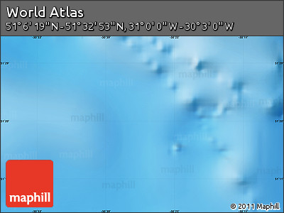 Physical Map of the Area around 51° 19' 36" N, 30° 31' 29" W