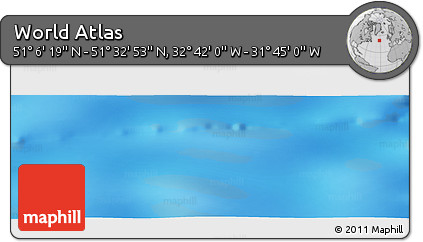 Physical Panoramic Map of the Area around 51° 19' 36" N, 32° 13' 30" W