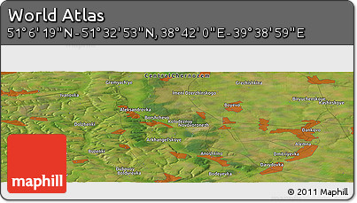 Satellite Panoramic Map of the Area around 51° 19' 36" N, 39° 10' 29" E