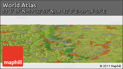 Satellite Panoramic Map of the Area around 51° 19' 36" N, 39° 10' 29" E