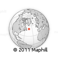 Outline Map of the Area around 51° 19' 36" N, 44° 7' 30" W, rectangular outline