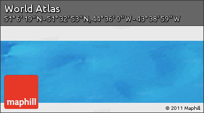 Physical Panoramic Map of the Area around 51° 19' 36" N, 44° 7' 30" W