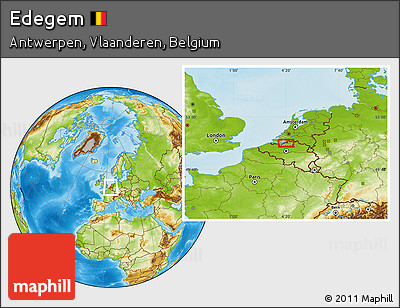 Physical Location Map of Edegem