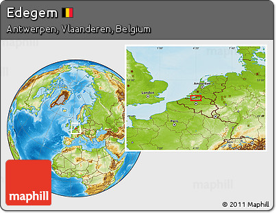 Physical Location Map of Edegem