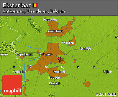Physical Map of Eksterlaar