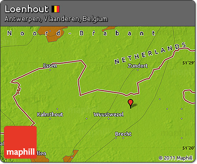 Physical Map of Loenhout