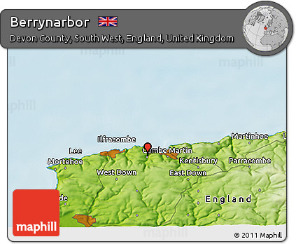 Physical 3D Map of Berrynarbor