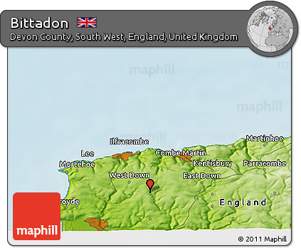 Physical 3D Map of Bittadon