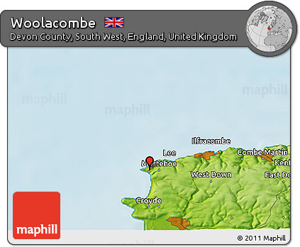 Physical 3D Map of Woolacombe