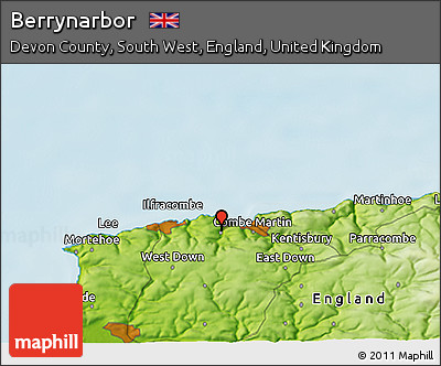 Physical 3D Map of Berrynarbor