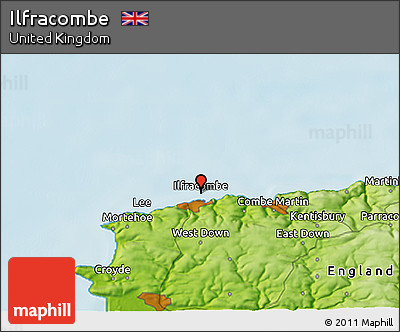 Physical 3D Map of Ilfracombe
