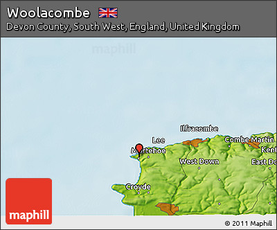 Physical 3D Map of Woolacombe