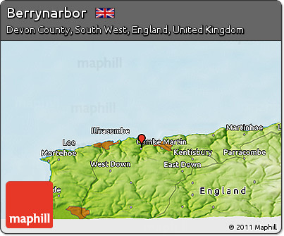 Physical 3D Map of Berrynarbor