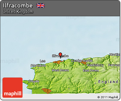 Physical 3D Map of Ilfracombe