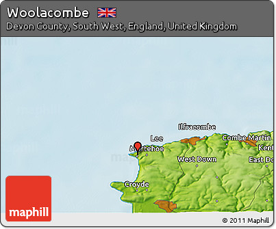 Physical 3D Map of Woolacombe
