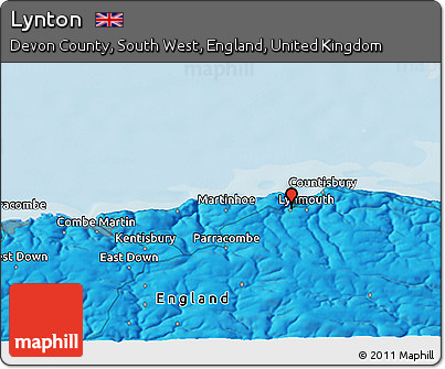 Political 3D Map of Lynton